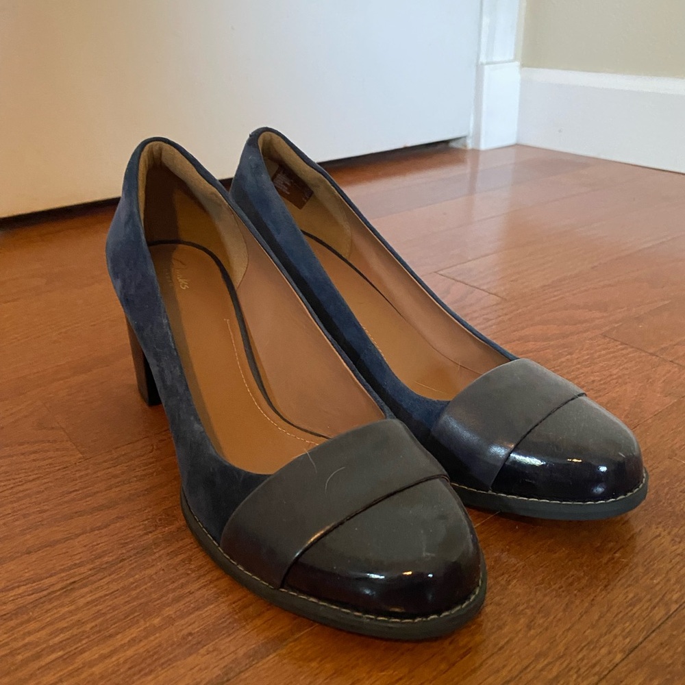 Clarks Women's Heels in Navy and Black